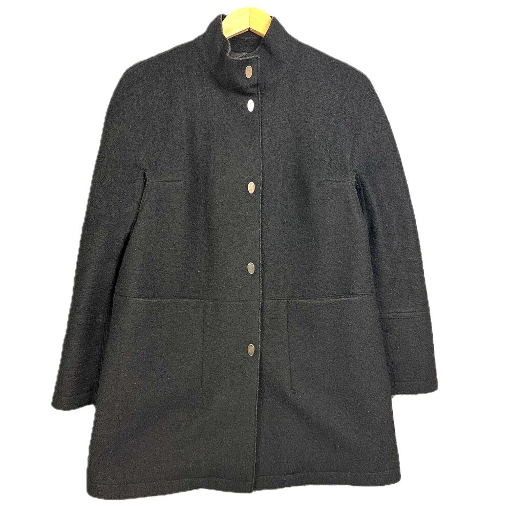 Hilary Radley Black Wool Pea Coat